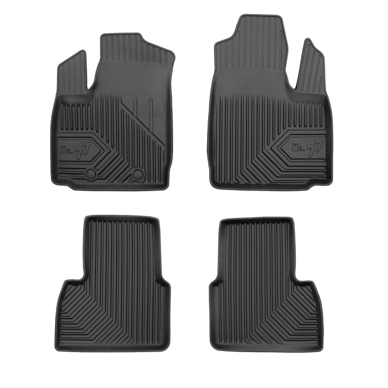 Tapis de Sol de Voiture pour Fiat Doblo I 2000-2010 TPE Antidérapant Noir 4Pcs