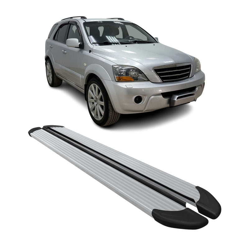 Marchepieds Latéraux pédale pour Kia Sorento 2002-2009 Aluminium Argent 2Pcs