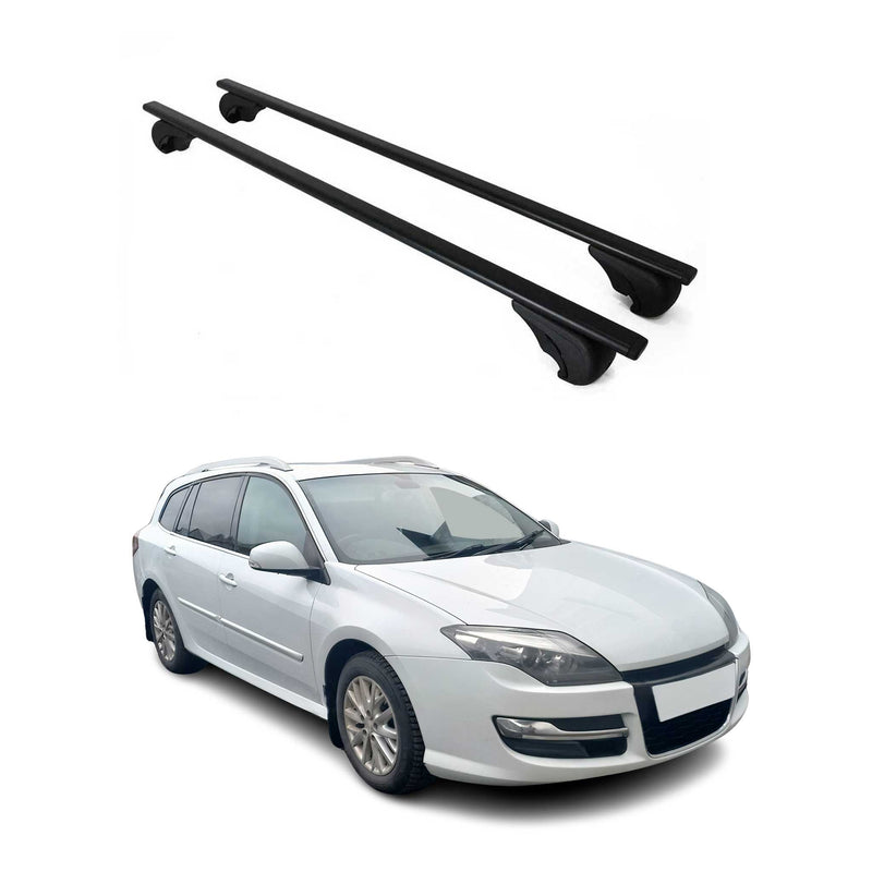 Barres de toit Transversales pour Renault Laguna 2007-2015 Fer Noir