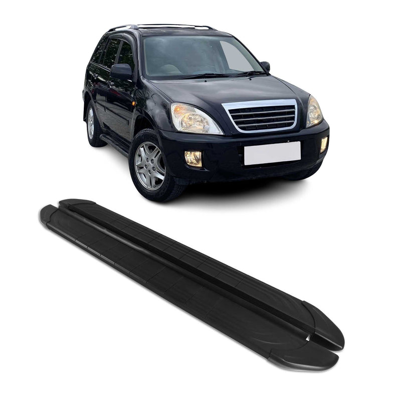Marchepieds Latéraux pédale pour Chery Tiggo 2005-2014 2Pcs Aluminium Noir