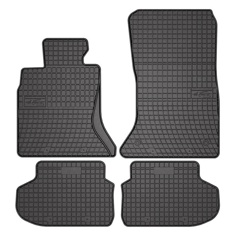 OMAC Tapis de sol pour BMW Série 5 Berline Break 2013-17 Noir en caoutchouc