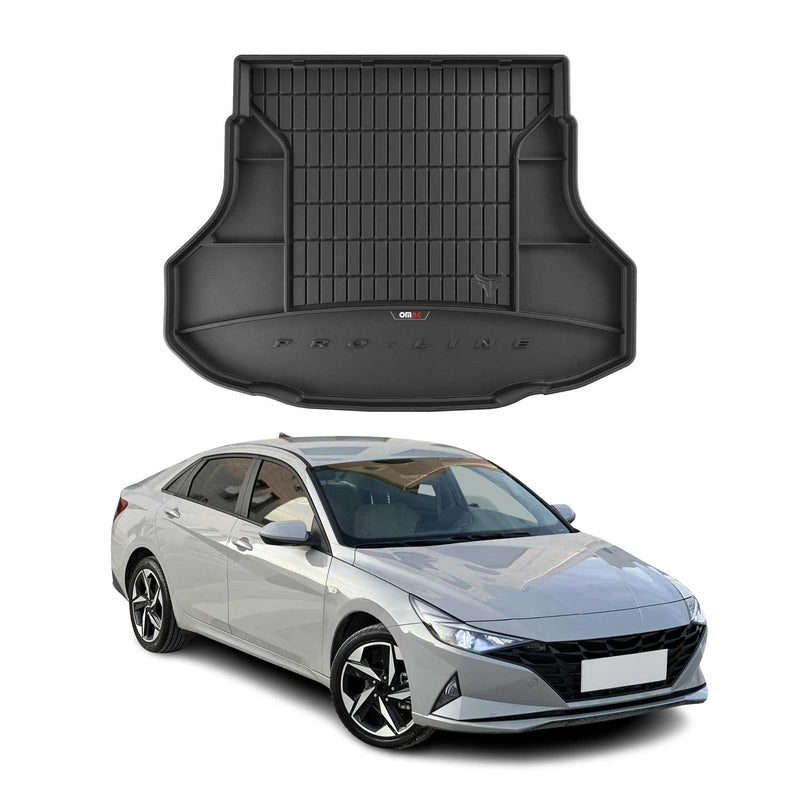 Tapis de Coffre pour Hyundai Elantra 2020-2025 TPE Noir