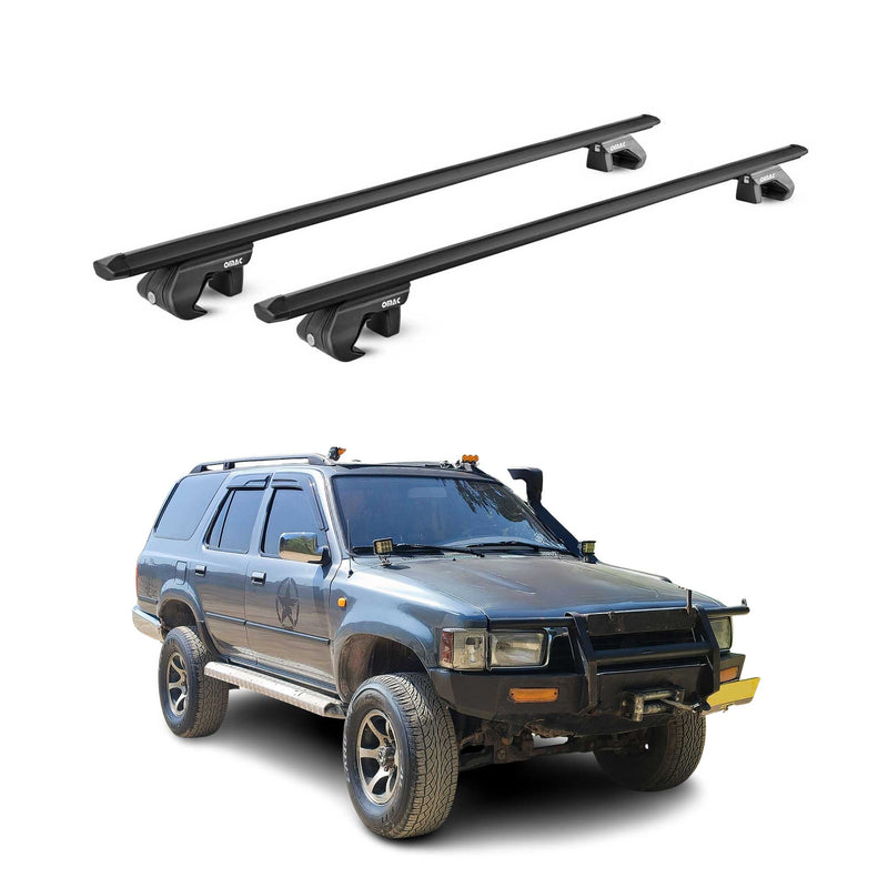 Barres de toit transversales pour Toyota 4 Runner N130 1990-1995 Alu Noir 2x ABE