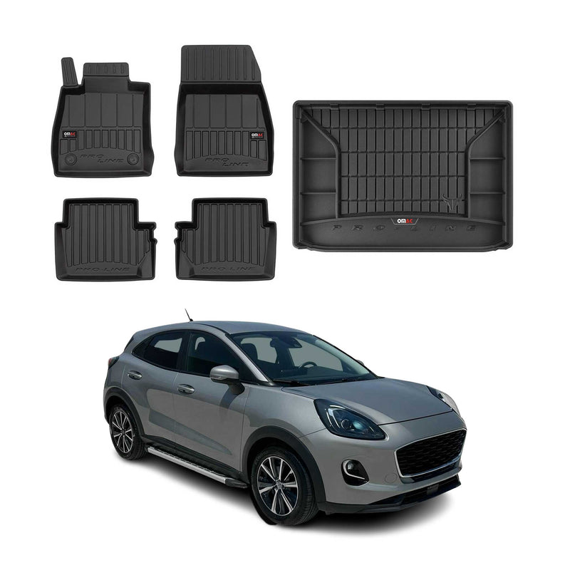Kit Tapis de Sol et Coffre pour Ford Puma 2019-2022 TPE Noir