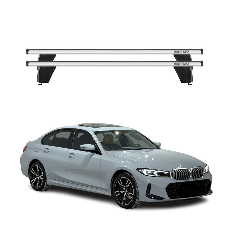 Menabo Barres de toit transversales pour BMW Série 3 G20 G80 2019-25 Gris