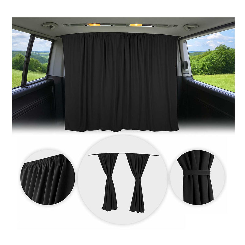 Rideaux De Séparation De Cabine pour VW Crafter H3 Protection Solaire Noir