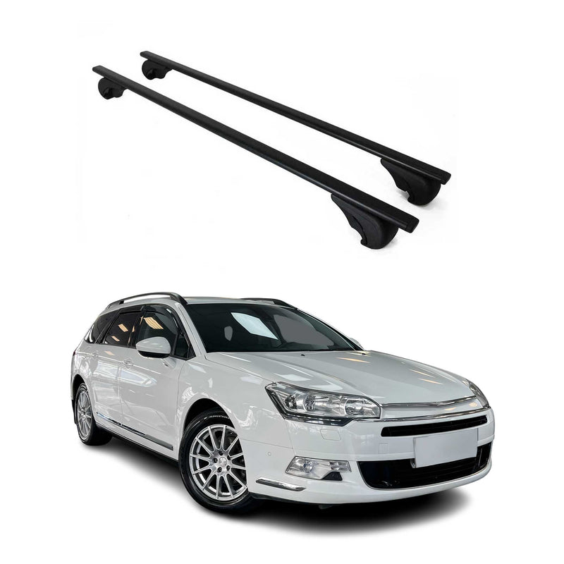 Barres de toit Transversales pour Citroen C5 2008-2017 Break Fer Noir