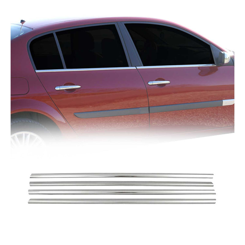 Garniture De Fenétre pour Renault Megane 2002-2009 acier inox chrome