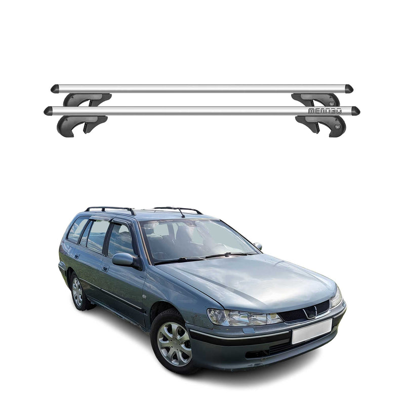 Barres de toit pour Peugeot 406 Kombi 1997-2005 90kg Aluminium Gris 2tlg