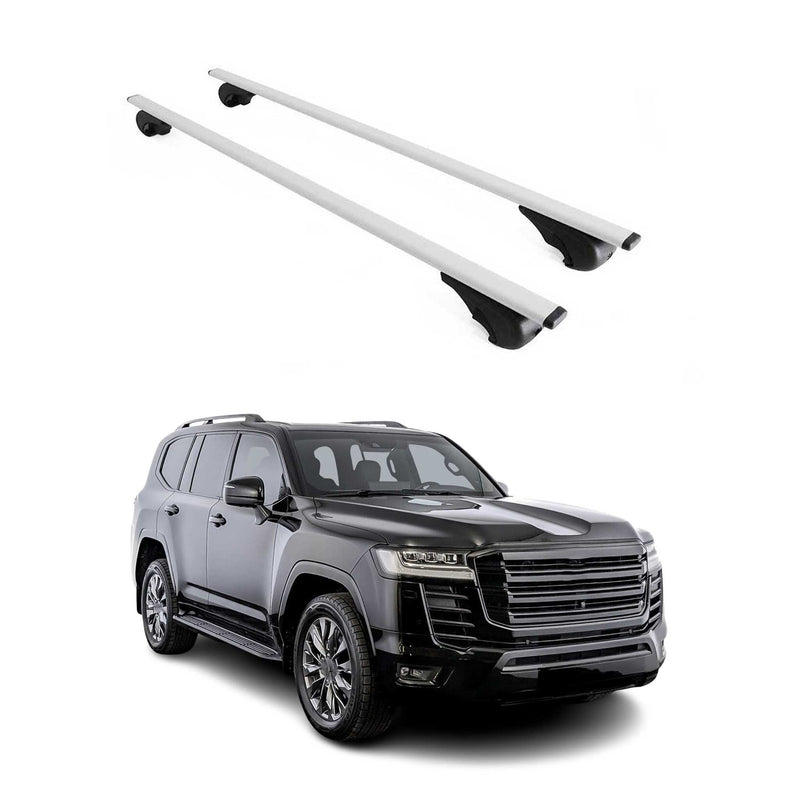 Barres de toit Transversales pour Toyota Land Cruiser 2020-2021 Fer Argent