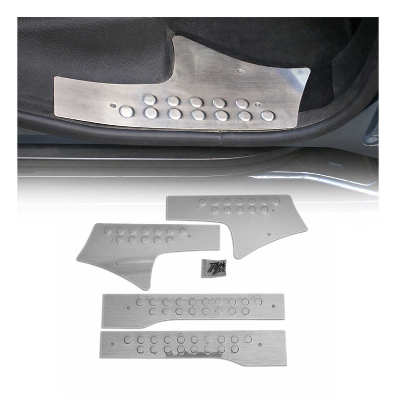 Seuils de porte pour Citroen Berlingo II 2008-2020 en acier inox Chromé brossé