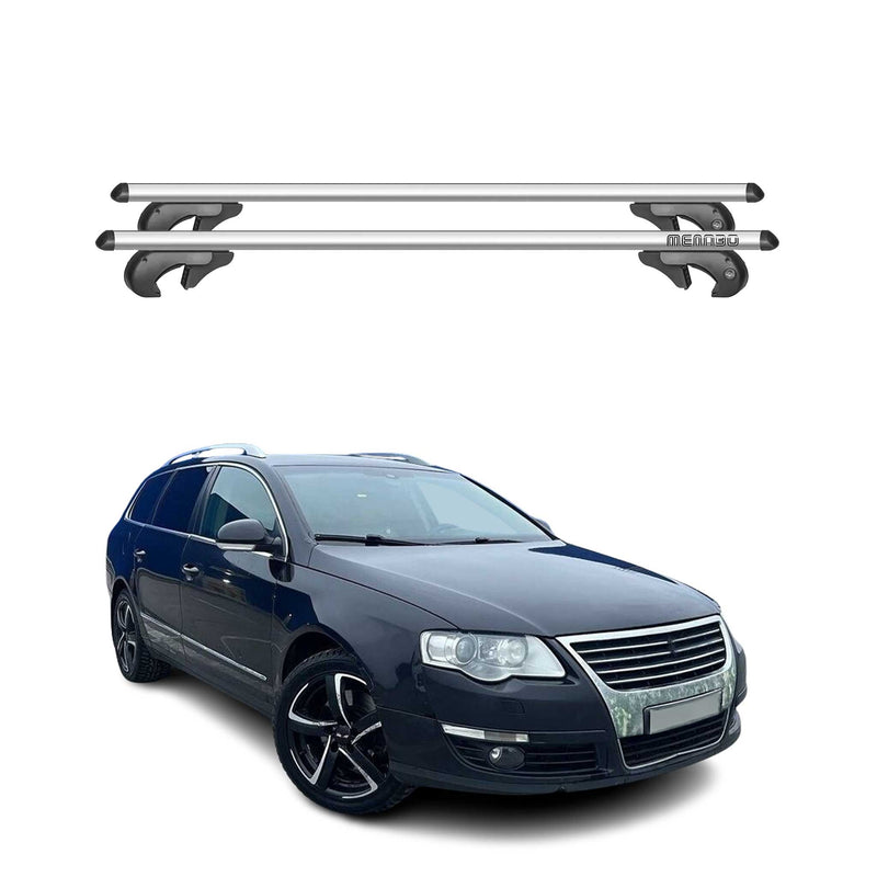 Barres de toit pour VW Passat B6 Variant 2005-2010 90kg Aluminium Gris 2x