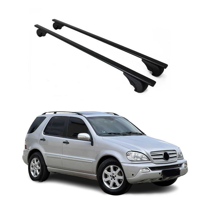 Barres de toit Transversales pour Mercedes Classe M W163 1998-2005 Fer Noir
