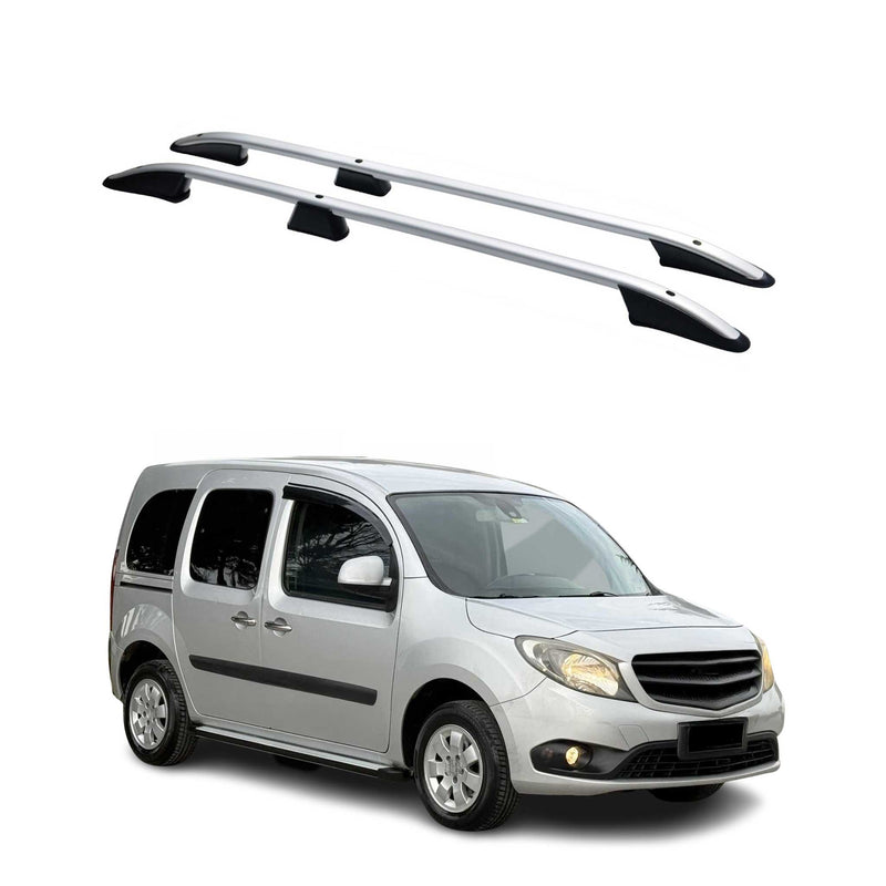 Barres de toit longitudinales pour Mercedes Citan 2012-2021 L1 Aluminium Gris