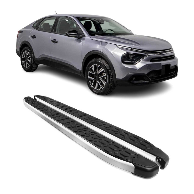Marchepieds Latéraux pour Citroen C5 Aircross 2018-2024 Gris Noir Aluminium 2Pcs