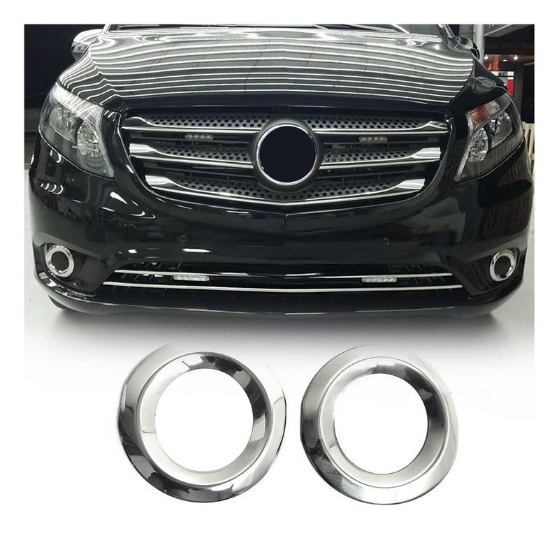 Cadres de phares antibrouillard pour Mercedes Vito W447 2014-2025 en acier