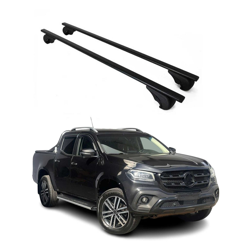 Barres de toit Transversales pour Mercedes Classe X 470 2017-2020 Fer Noir