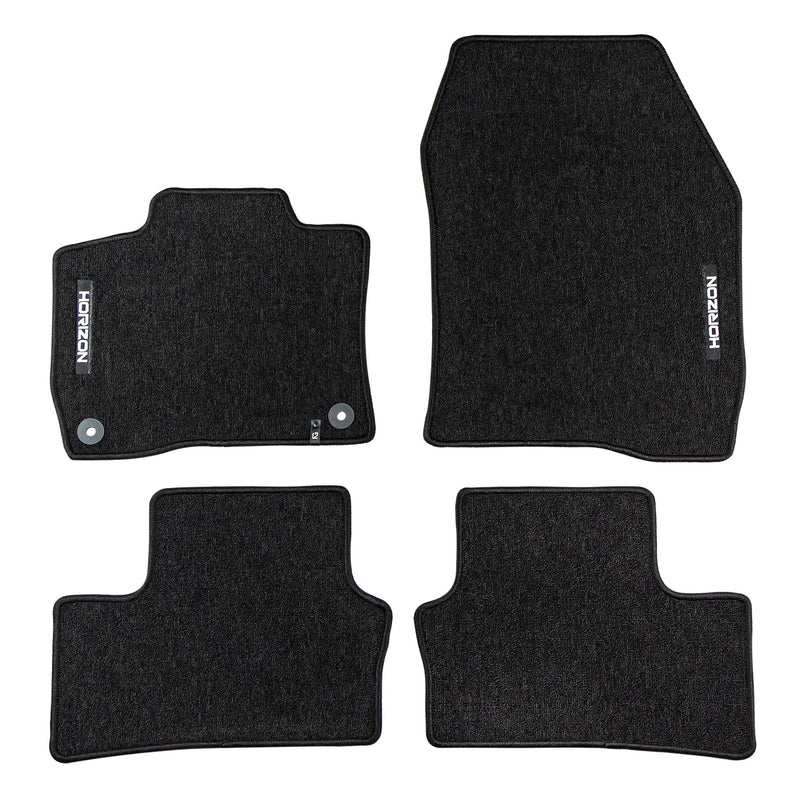 Tapis de Sol de Voiture pour DS 4 II 2024-2025 E-Tense Velours Durable Noir 4Pcs