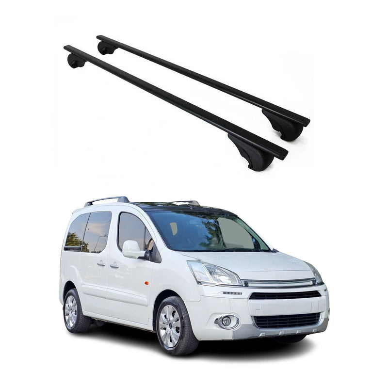 Barres de toit Transversales pour Citroen Berlingo 2008-2018 Fer Noir