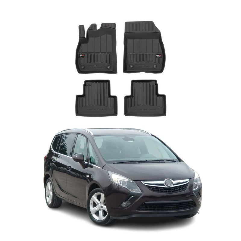 Tapis de Sol pour Opel Zafira C 2012-2019 Caoutchouc TPE Noir