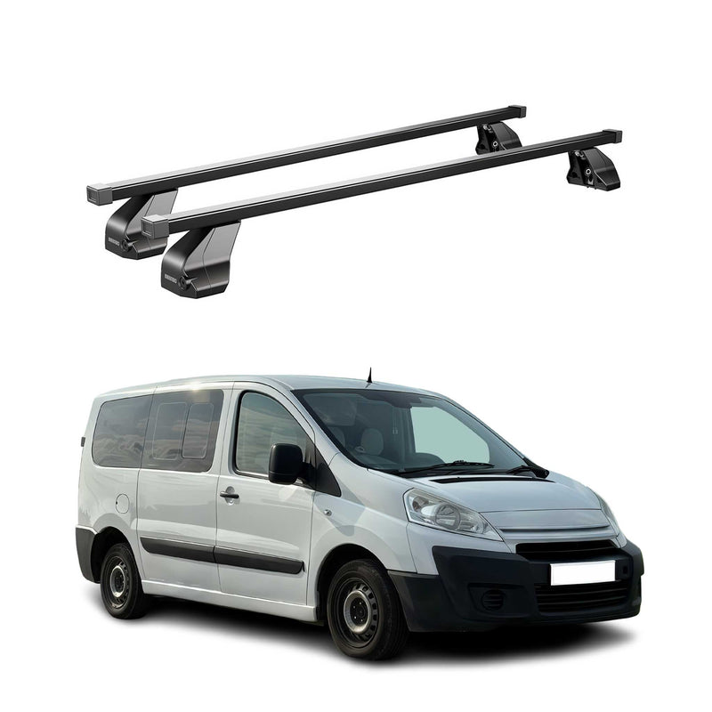 Barres Transversales Menabo pour Citroen Jumpy II 2007-2016 Noir
