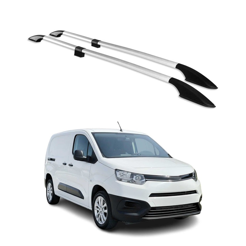 Barres de toit longitudinales pour Toyota Proace City 2019-2025 L2 Alu Gris