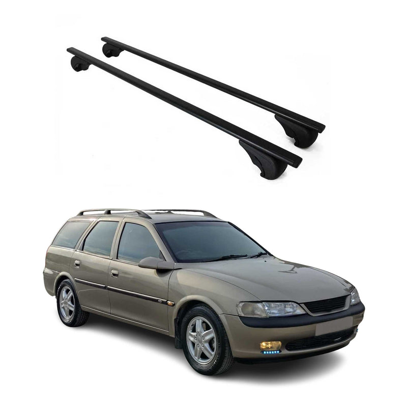 Barres de toit Transversales pour Opel Vectra B 1996-2003 Fer Noir