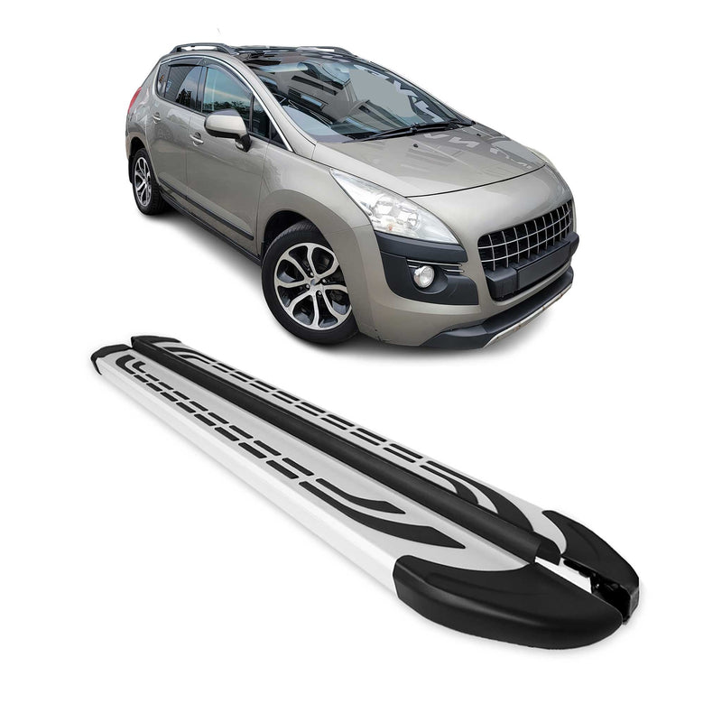 Marchepieds Latéraux pédale pour Peugeot 3008 2009-2016 Aluminium Gris 2Pcs