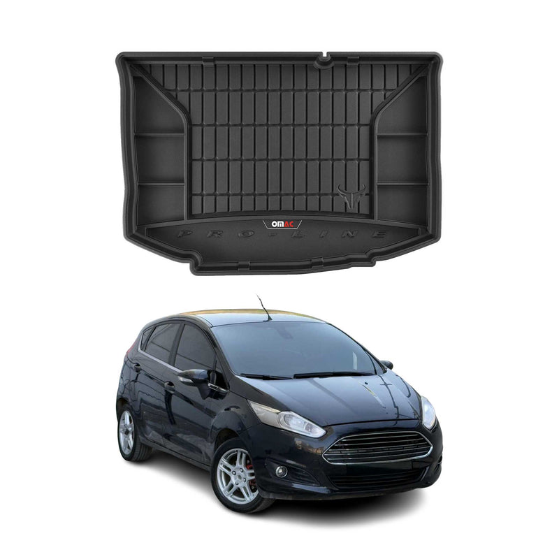Tapis de Coffre pour Ford Fiesta 2008-2017 Noir TPE
