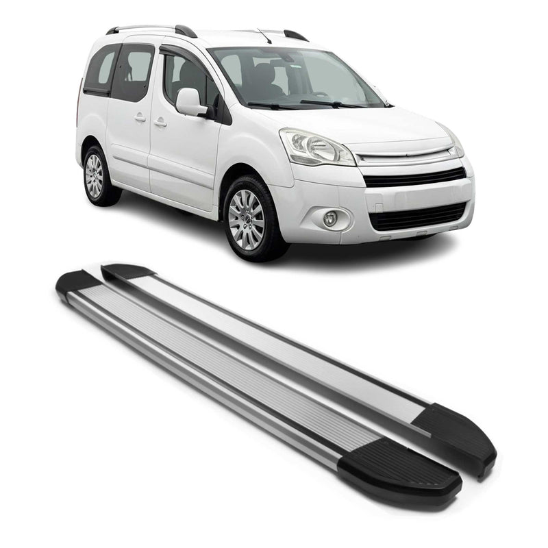 Marchepieds Latéraux pour Citroen Berlingo 2008-2018 L1 Argent Aluminium 2Pcs