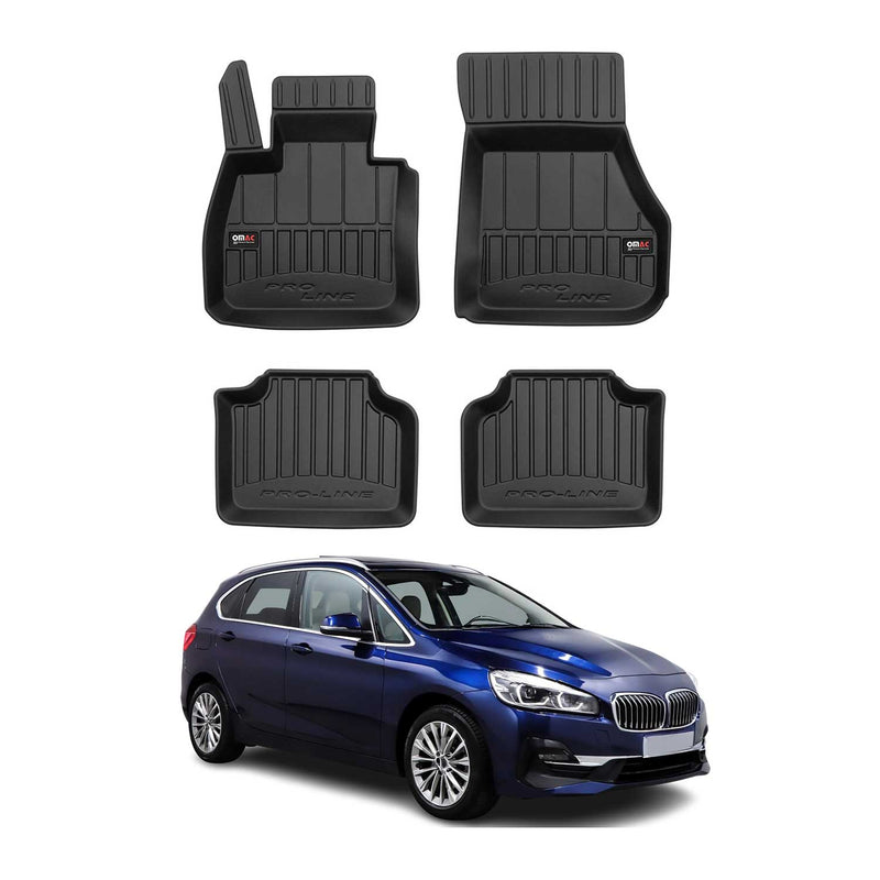 OMAC Tapis de sol caoutchouc pour BMW Série 2 Active Tourer F45 14-21 Premium