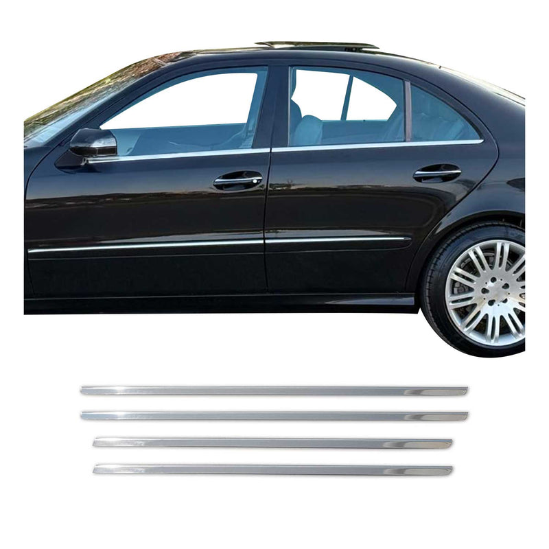 Garniture de Fenêtre pour Mercedes Classe E W211 Berline 2002-2009 Acier Inox 4x