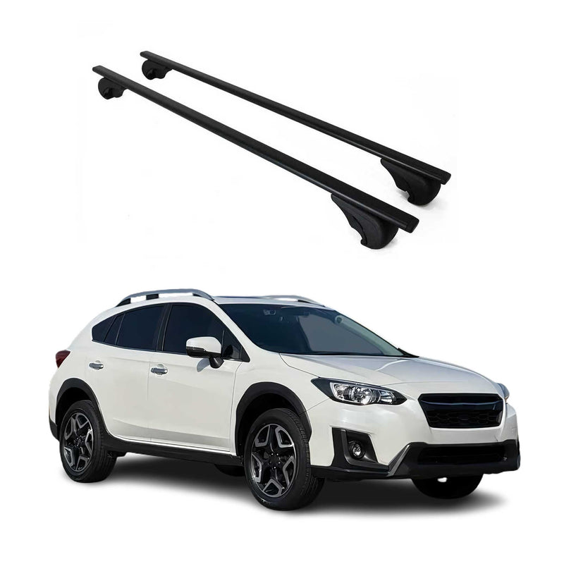 Barres de toit Transversales pour Subaru XV 2017-2024 Fer Noir