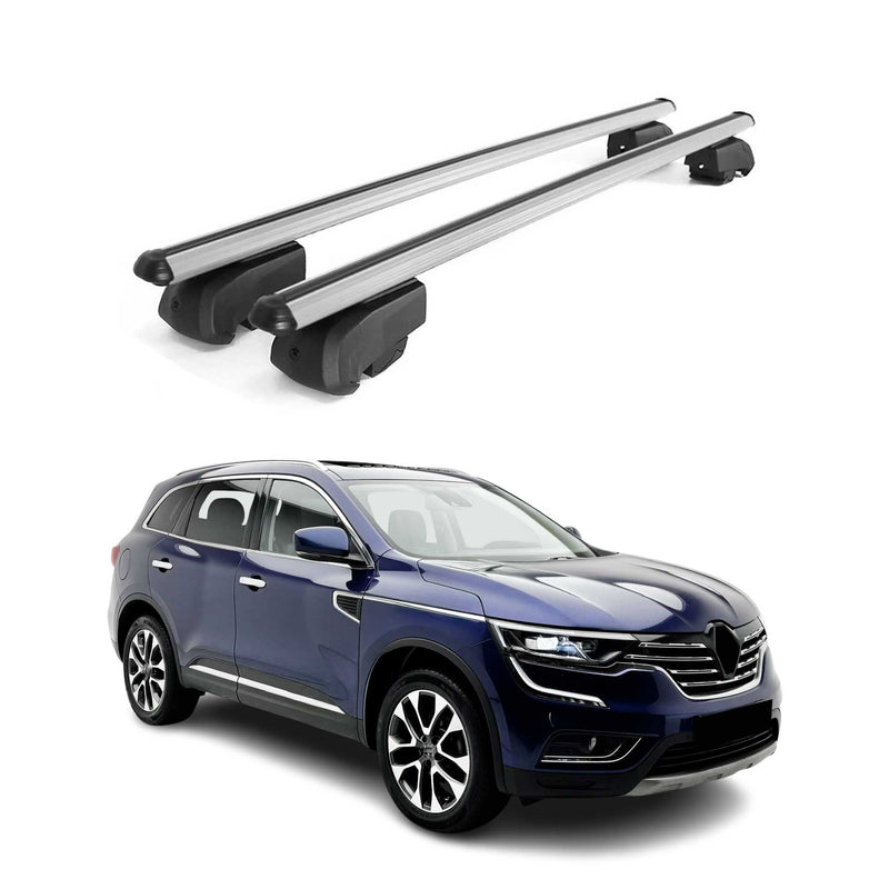 Barres de toit Transversales pour Renault Koleos 2017-2023 Alu Gris ABE