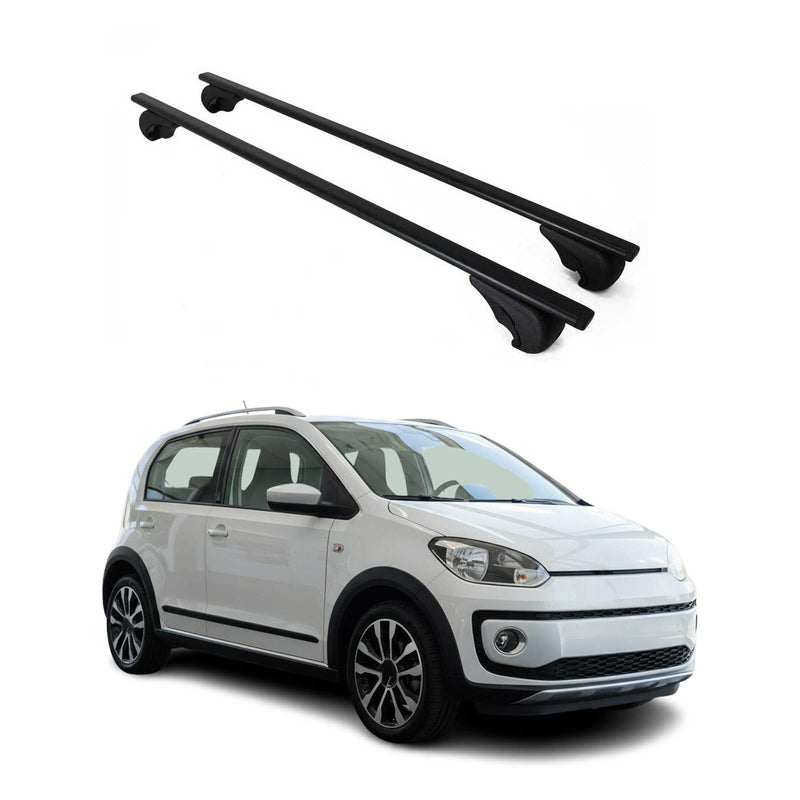 Barres de toit Transversales pour VW UP 2011-2024 Fer Noir
