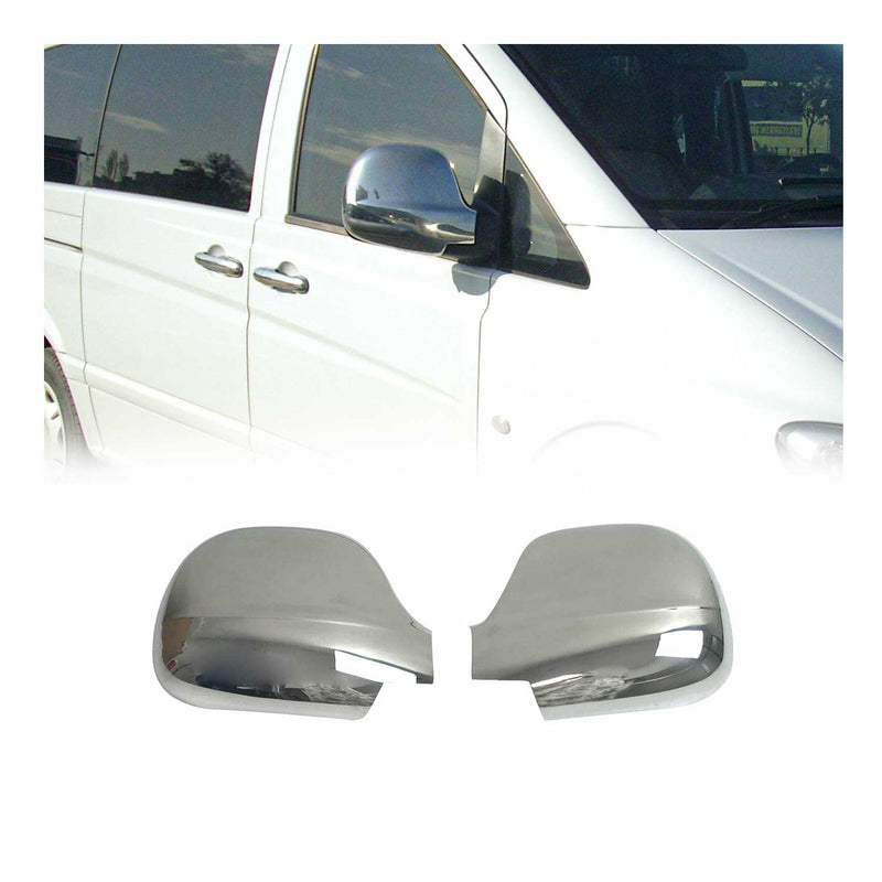 Coques de Rétroviseurs pour Mercedes Vito W639 2003-2010 en ABS Argent