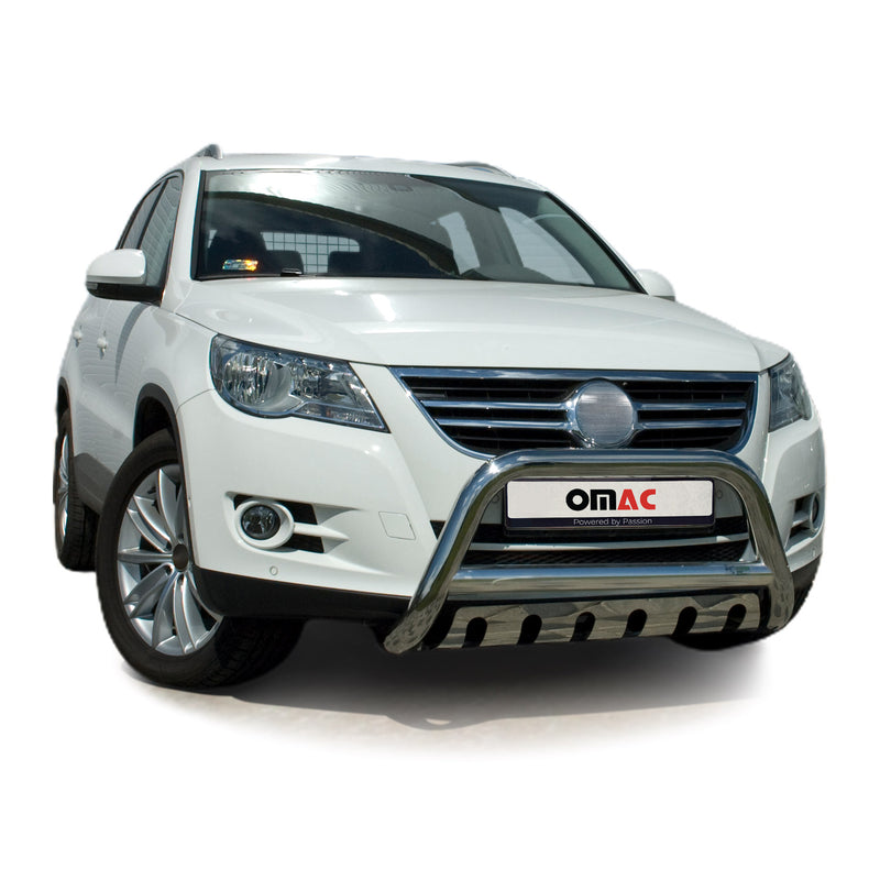 Pare-Buffle Avant Pour VW Tiguan 2007-2016 Acier Inoxydable Argent