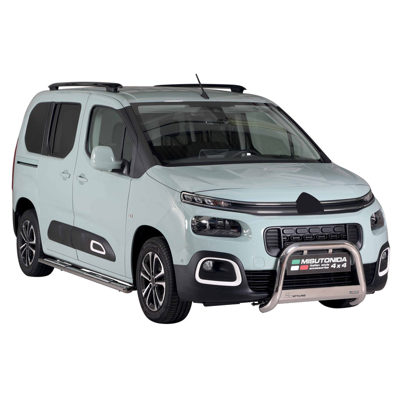 Marchepieds Latéraux pour Citroen Berlingo 2018-2025 Acier Inoxydable Argent