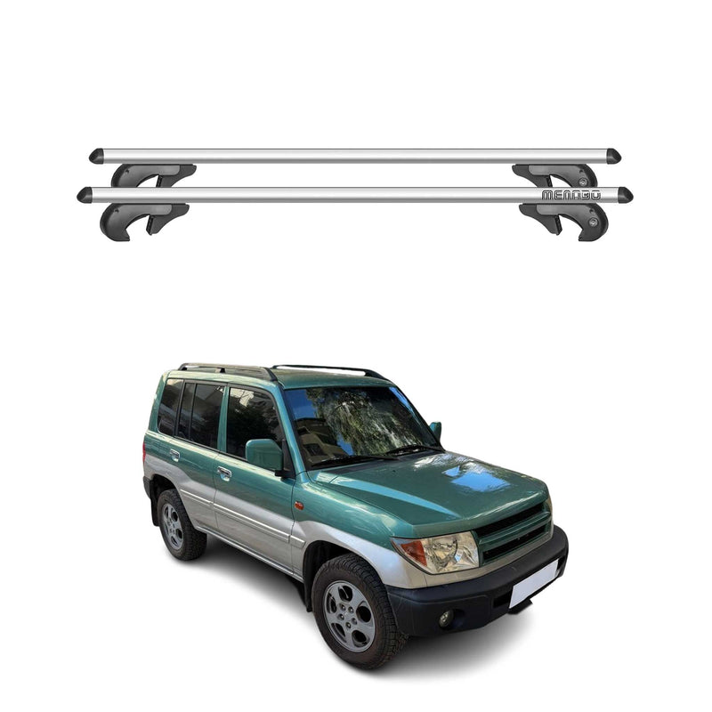 Barres de toit pour Mitsubishi Pinin 1998-2007 90kg Aluminium Gris 2tlg