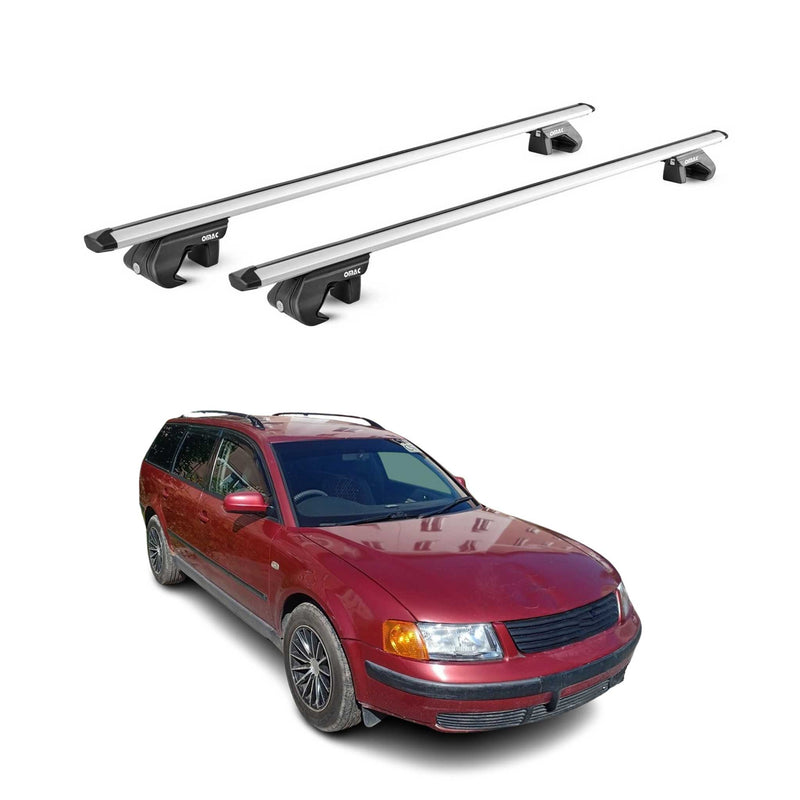Barres de toit transversales ABE pour VW Passat SW B5 2000-2005 5 P Alu Gris 2x