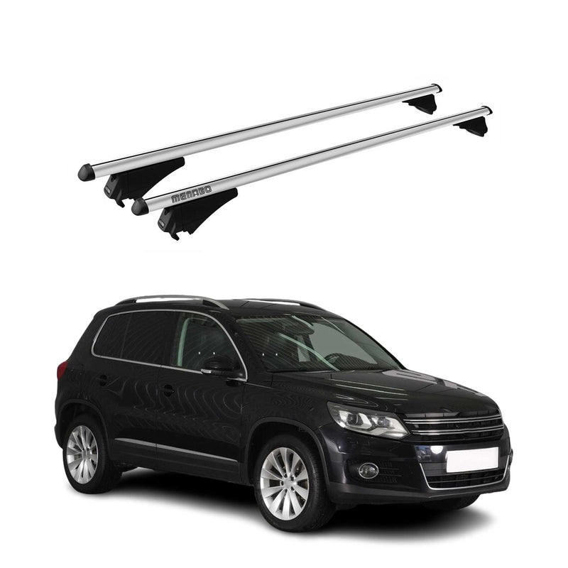Tiger Barres de toit transversales pour VW Tiguan Cross 5N 2011-2018 Gris