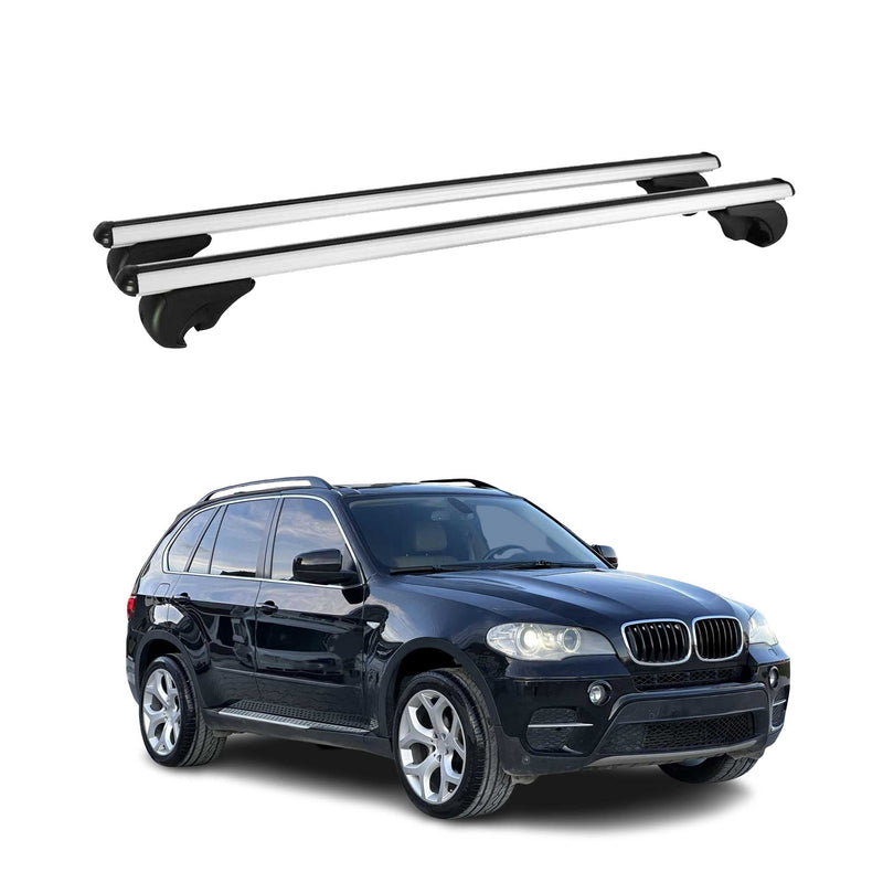 Barres de toit transversales pour BMW X5 E70 2006-2013 Aluminium Argent