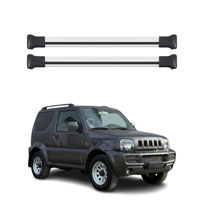 Barres de toit transversales pour Suzuki Jimny 2004-2018 Aluminium Gris