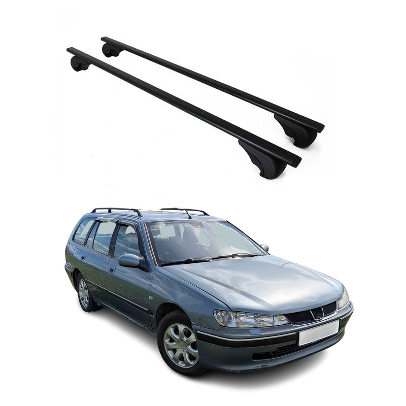 Barres de toit Transversales pour Peugeot 406 1999-2005 Fer Noir