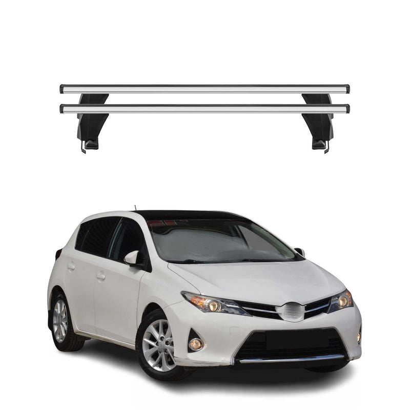 Menabo Barres de toit Transversales pour Toyota Auris 2012-2018 Gris ABE 2x