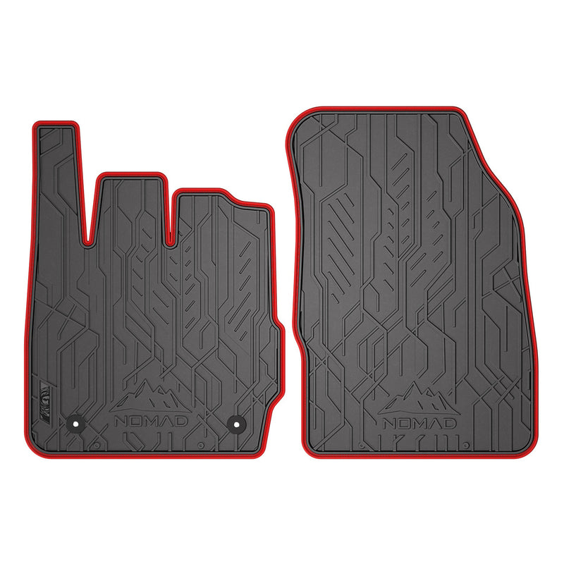 Tapis de Sol de Voiture pour Ford Fiesta mk6 2008-17 Caoutchouc Noir-Rogue 2Pcs