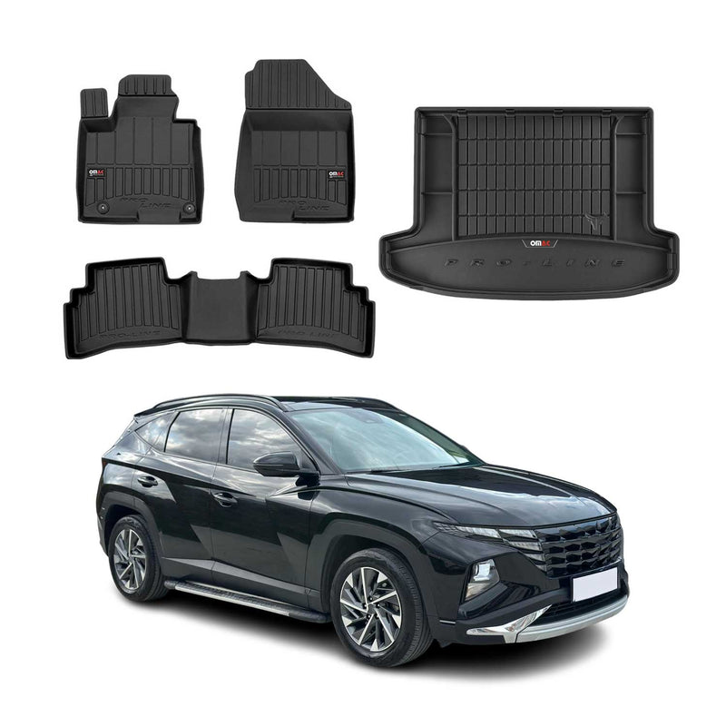 Kit Tapis de Sol et Coffre pour Hyundai Tucson 2020-2022 TPE Noir
