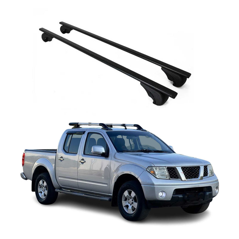 Barres de toit Transversales pour Nissan Navara 2005-2014 Fer Noir