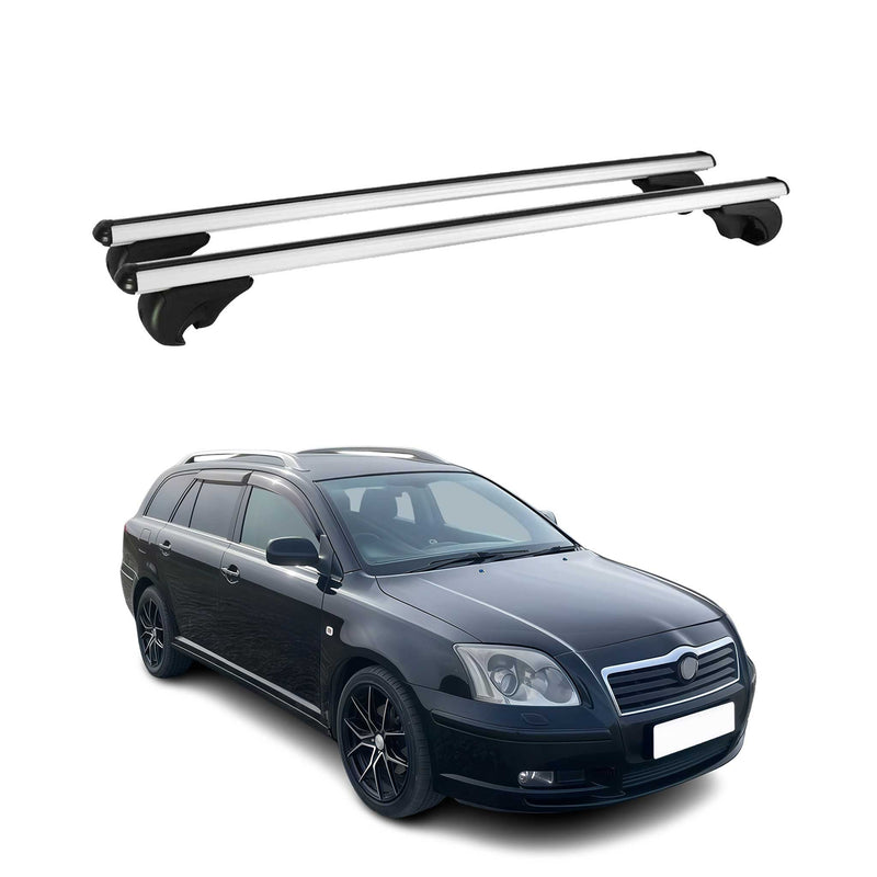Barres de toit Transversales pour Toyota Avensis Break 2003-2008 Alu Argent