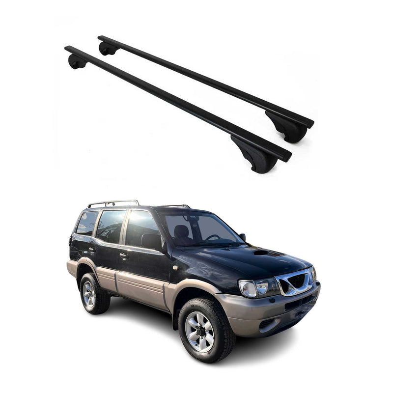 Barres de toit Transversales pour Nissan Terrano R20 1992-2007 Fer Noir